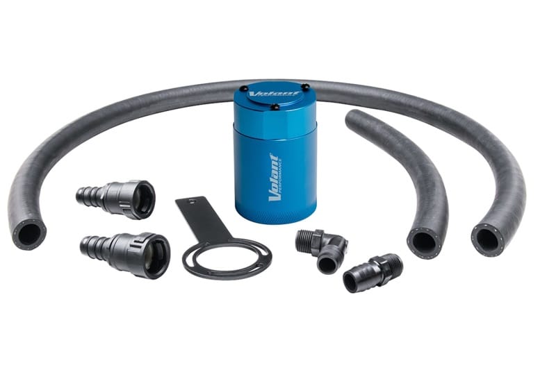 Volant 18-25 Jeep Wrangler/Gladiator JLU/JL/JT 3oz Aluminum Oil Catch Can w/Mounting Bracket - Blue