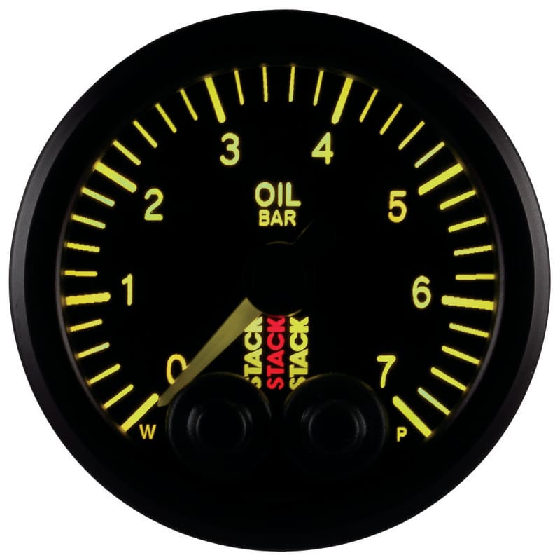 Autometer Stack 52mm 0-7 Bar M10 Male Pro-Control Oil Pressure Gauge - Black thumbnail 9