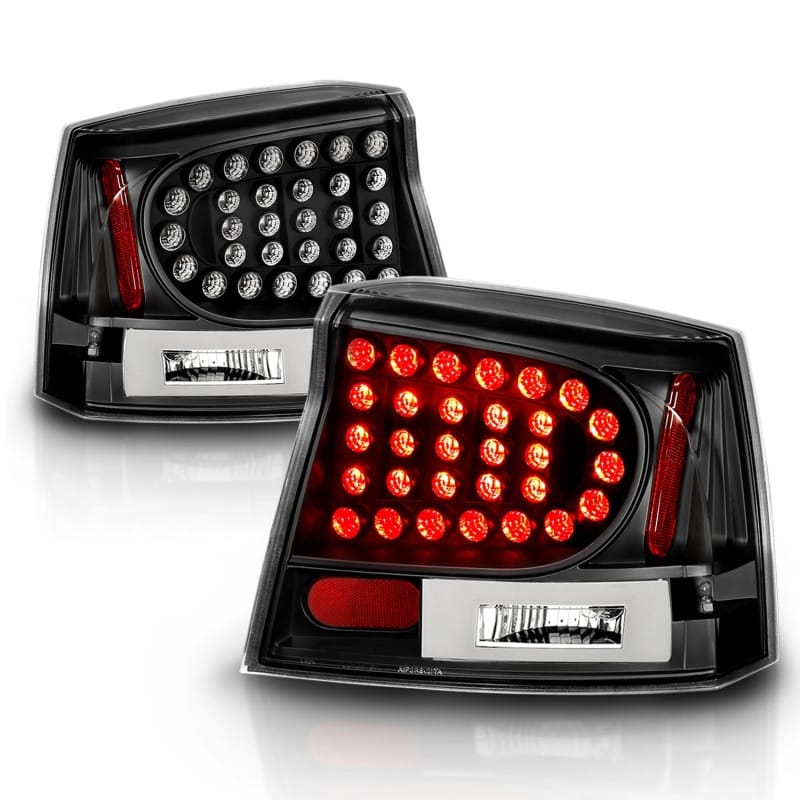 ANZO 2006-2008 Dodge Charger LED Taillights Black thumbnail 2