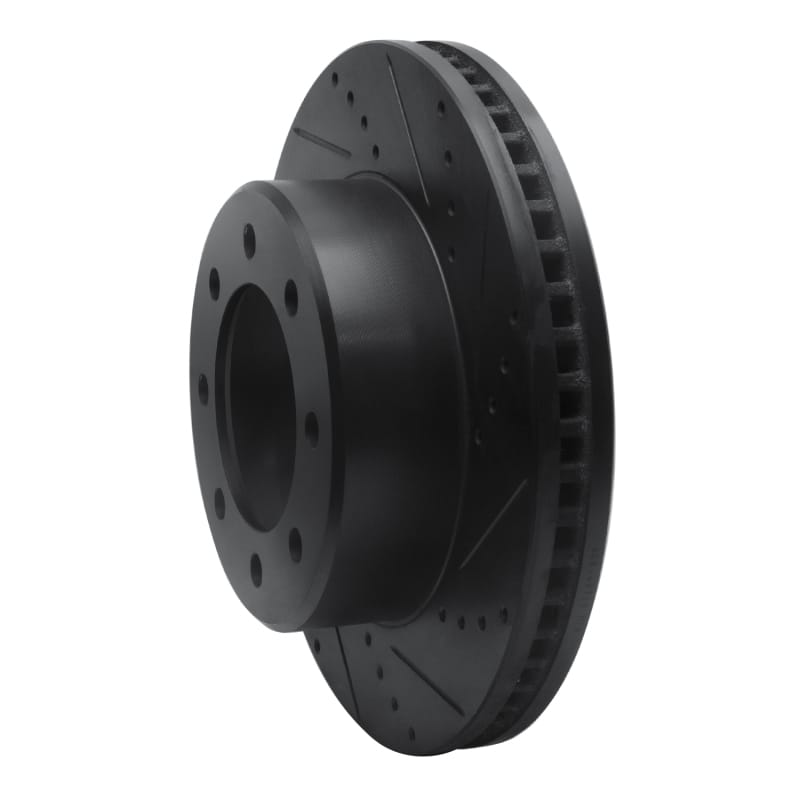 R1 09-25 Dodge Ram 2500 Front Right Drilled & Slotted Black Brake Rotor thumbnail 2