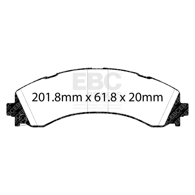 EBC 2019+ Ram 3500 6.4L Extra Duty Rear Brake Pads thumbnail 2