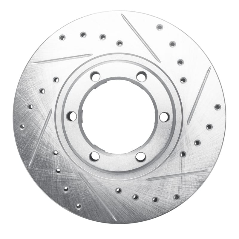 R1 87-89 Dodge Raider Front Right Drilled & Slotted Silver Brake Rotor