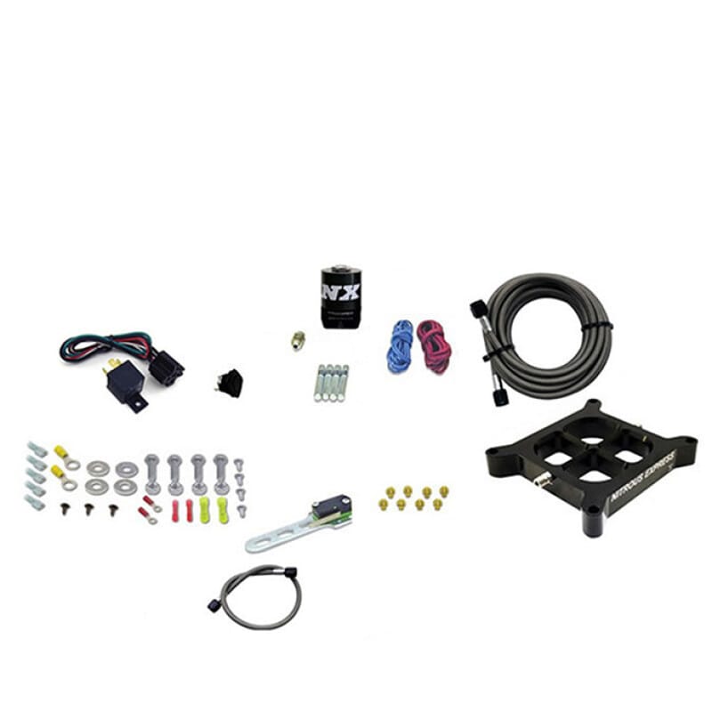 Nitrous Express Dry Single Entry Billet Crossbar Plate System 100-500hp (4150 Flange) w/o Bottle