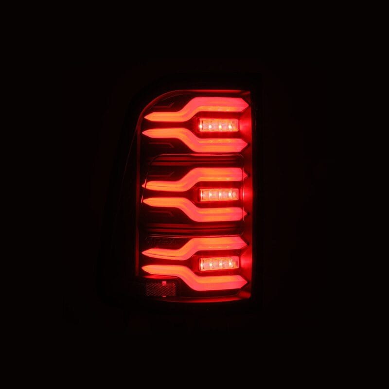 AlphaRex 19-21 Dodge Ram 1500 Luxx-Series LED Tail Lights Black w/Activ Light/Seq Signal thumbnail 4