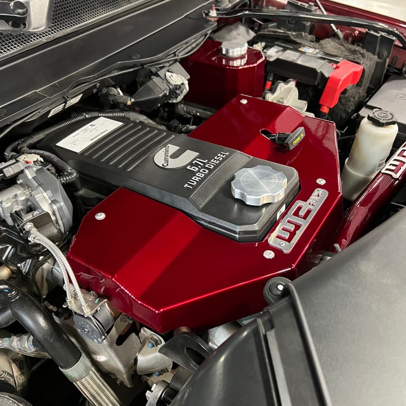 Wehrli 10-24 Cummins Fabricated Aluminum Engine Cover - Brizzle Blue thumbnail 5