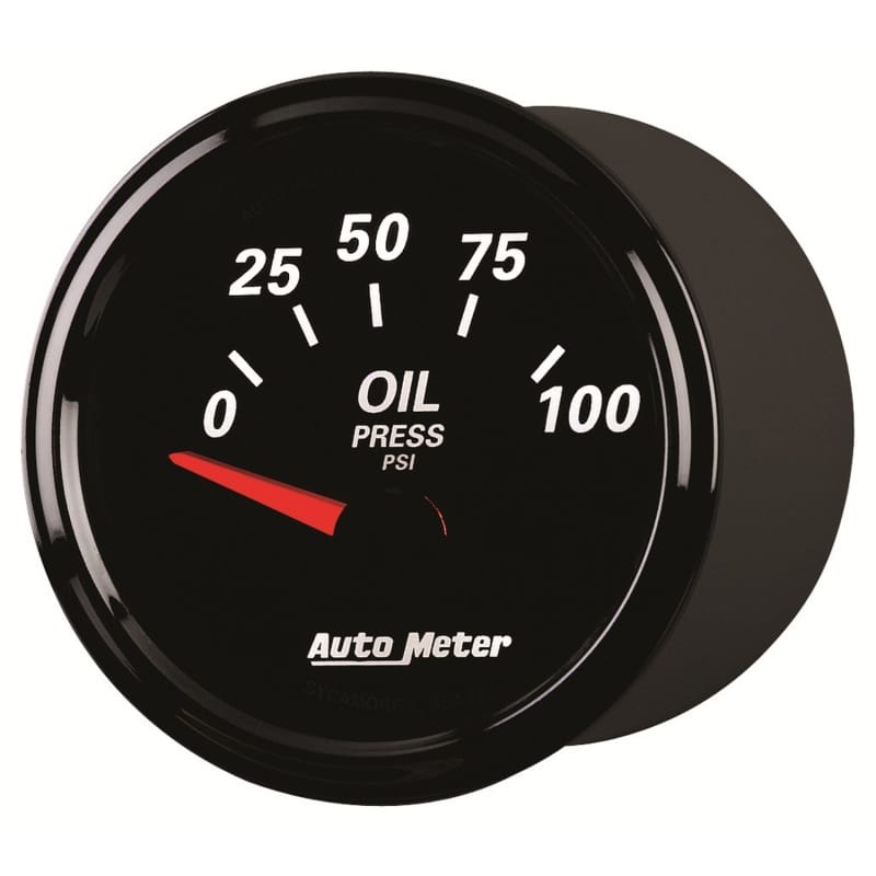 Autometer Designer Black II 52mm 100 PSI Oil Pressure Gauge thumbnail 2