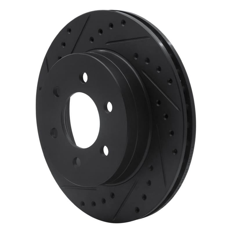 R1 97-02 Dodge Durango Front Left Drilled & Slotted Black Brake Rotor thumbnail 2