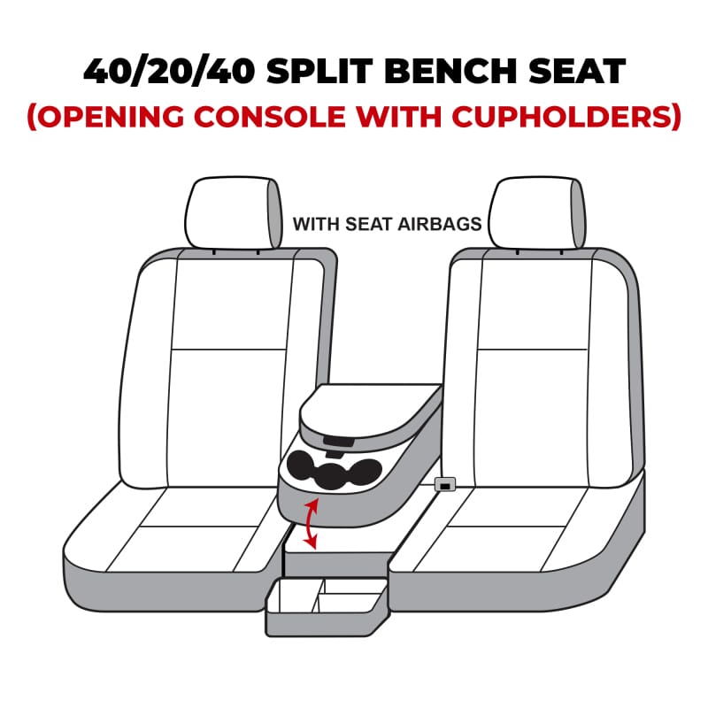 Covercraft 19-24 Ram 2500/3500 Fr 40/20/40 Endura RAM Logo SeatSaver Custom Front Row Seat Covers