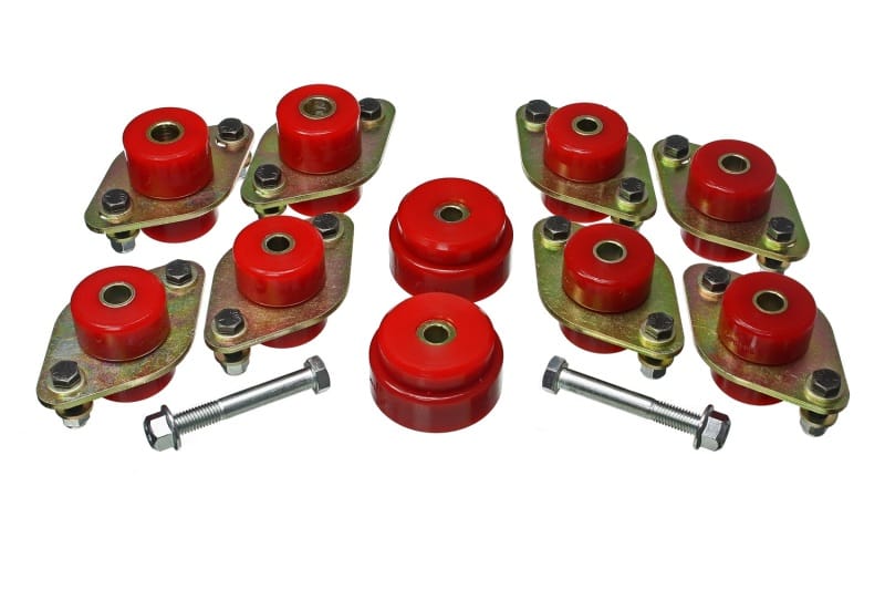 Energy Suspension 18-20 Jeep Wrangler JL Body Mount Set With Hardware - Red thumbnail 2
