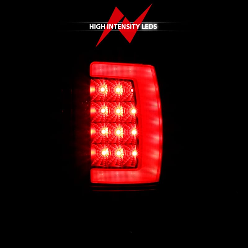 ANZO 1994-2001 Dodge Ram 1500 LED Taillights Plank Style Black w/Clear Lens thumbnail 7