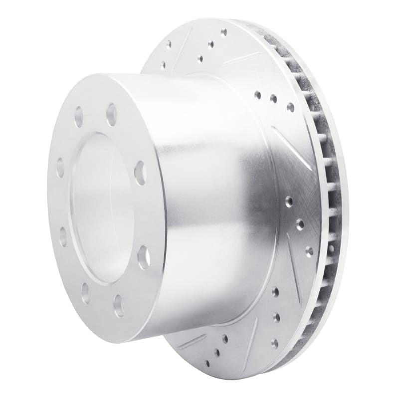 R1 00-02 Dodge Ram 3500 Rear Left Drilled & Slotted Silver Brake Rotor thumbnail 2