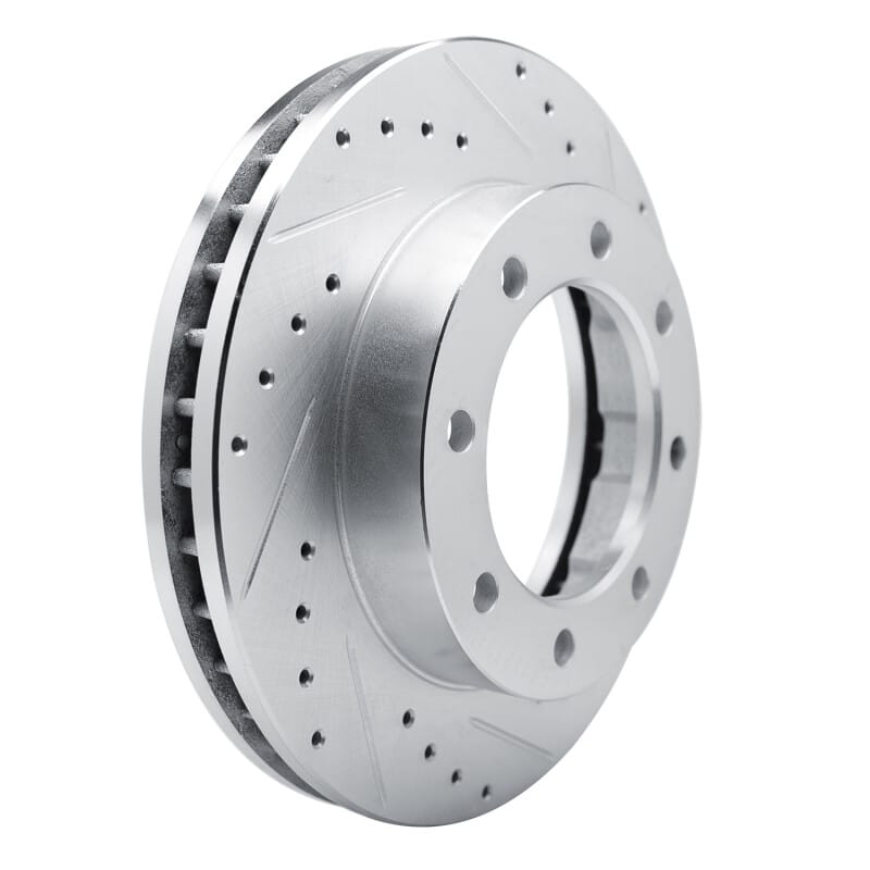 R1 77-00 Chevrolet V30 & V3500 Pickup Front Right Drilled & Slotted Silver Brake Rotor