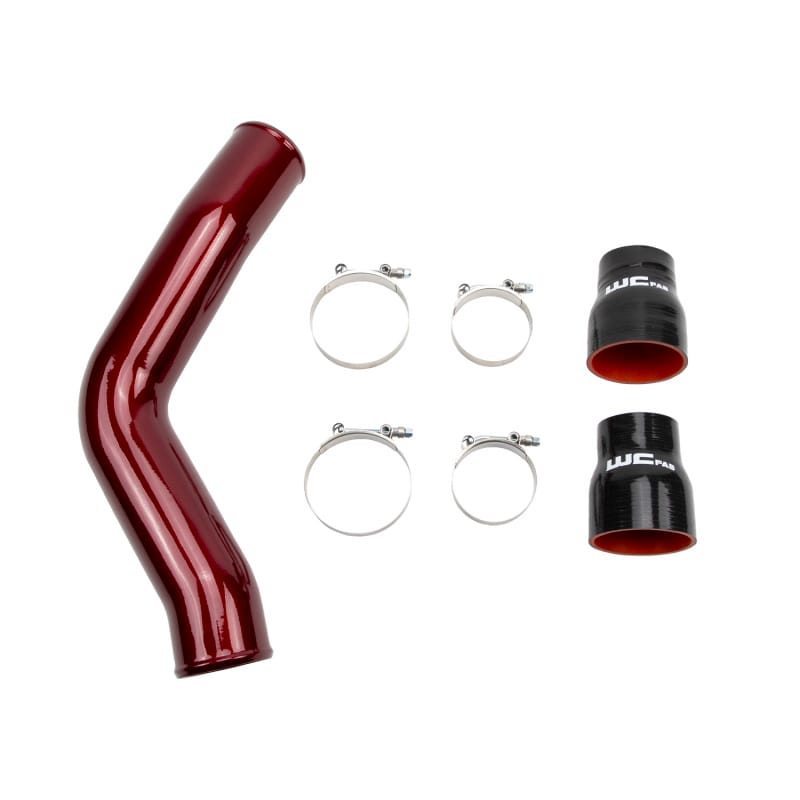 Wehrli 13-18 Cummins 6.7L Passenger (Hot) Side 3.5in Intercooler Pipe - WCFab Red
