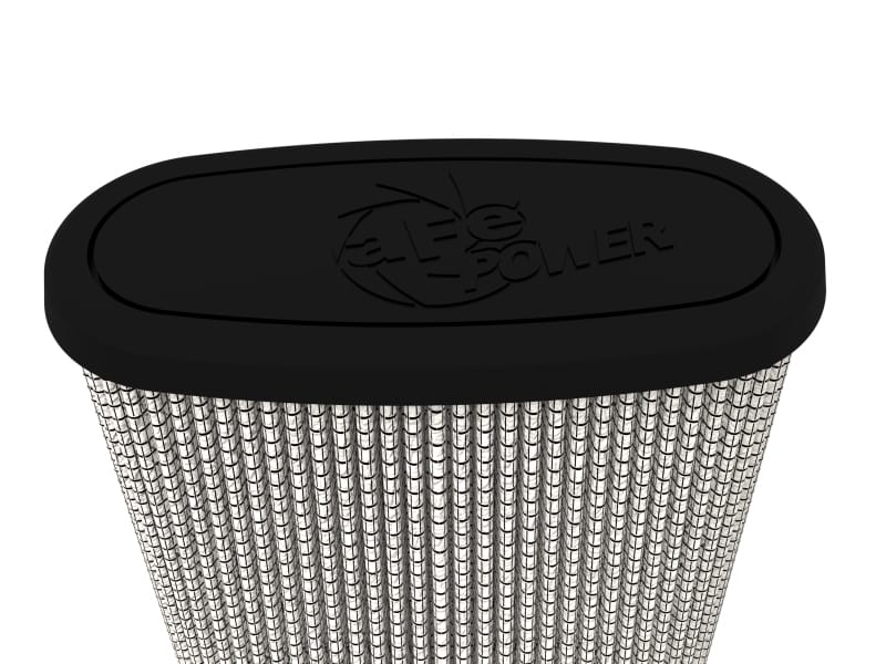 aFe Magnum FLOW Pro DRY S Universal Air Filter 3.5in Flange 5.75x5in Base 6x2.75in Top 6.5in Height thumbnail 3