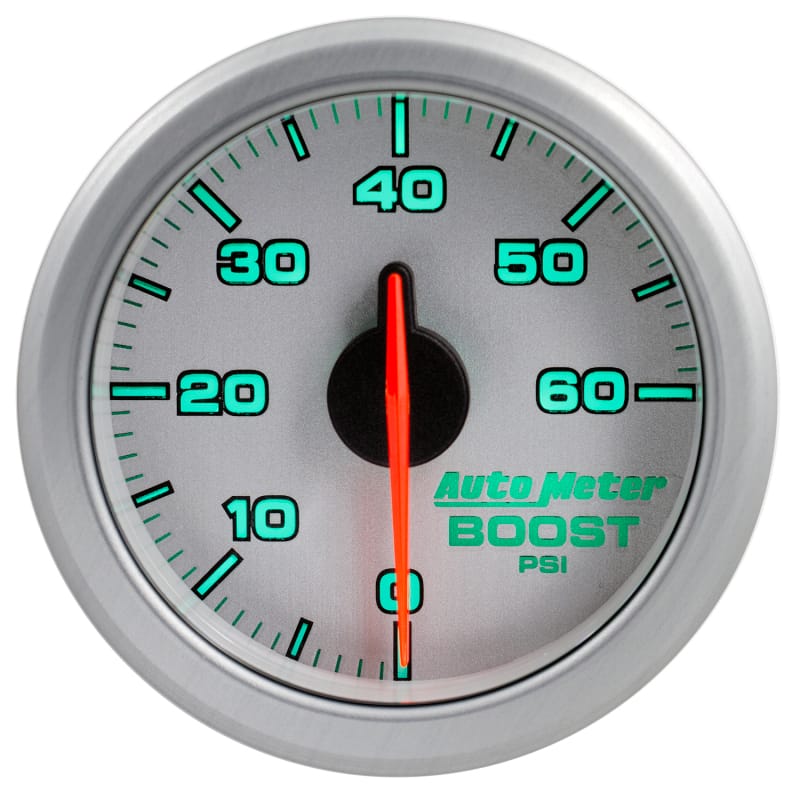 Autometer Airdrive 2-1/6in Boost Gauge 0-60 PSI - Silver thumbnail 7