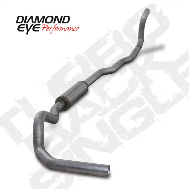 Diamond Eye KIT 4in Turbo Back SGL AL: 4-WHEEL DRIVE ONLY 89-93 DODGE CUMMINS 5.9L