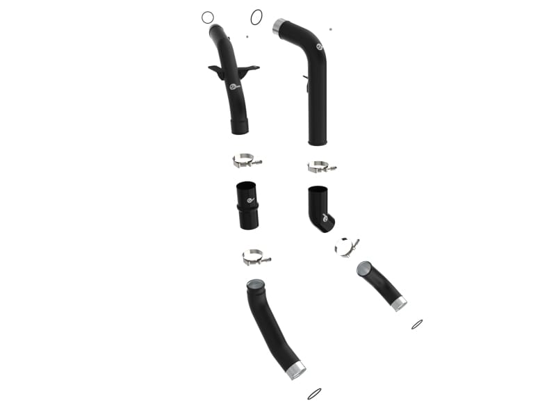 aFe RAM 1500 20-22 V6-3.0L (td) BladeRunner 2-1/2 in & 3in Aluminum Hot & Cold Charge Pipe Kit Black thumbnail 2