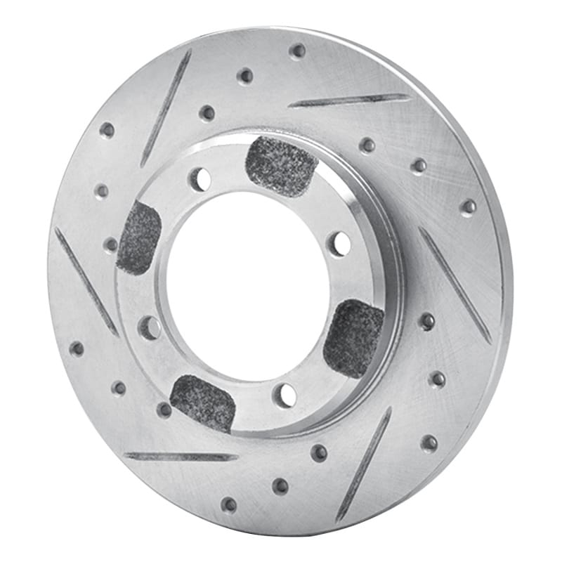 R1 91-92 Dodge COLT Front Left Drilled & Slotted Silver Brake Rotor - 631-72019L thumbnail 2