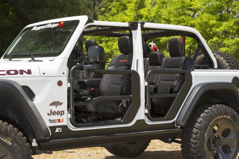 Rugged Ridge Fortis Front Tube Doors with Mirrors 18-23 Jeep Wrangler JL/JT thumbnail 3