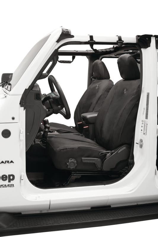 Bestop 20-23 Jeep Gladiator / 18-2023 Wrangler JL 4-Door Front Seat Covers (Black Diamond)