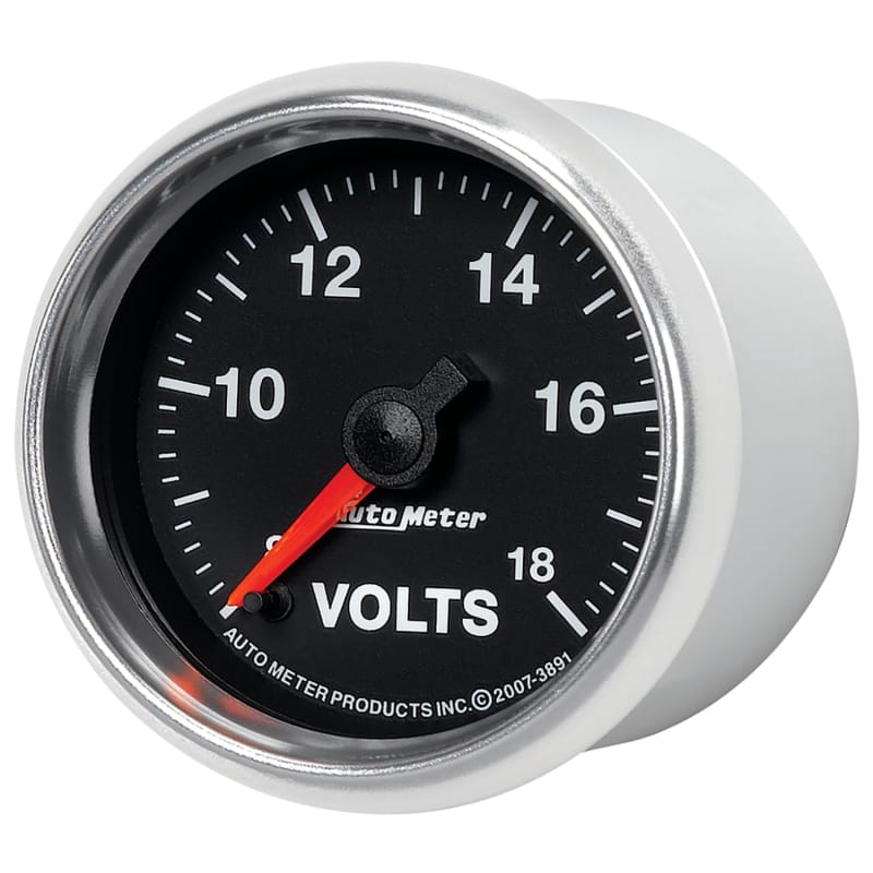 Autometer GS Series 2-1/16in Voltmeter 18V Electrical Gauge Full Sweep thumbnail 2