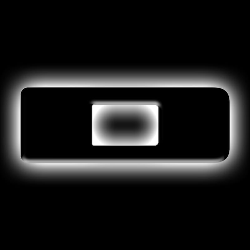 ORACLE Lighting Universal Illuminated LED Letter Badges - Matte Blk Surface Finish - D - 3141-D-001