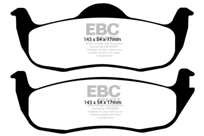 EBC 05-10 Jeep Commander 3.7 Extra Duty Rear Brake Pads thumbnail 2