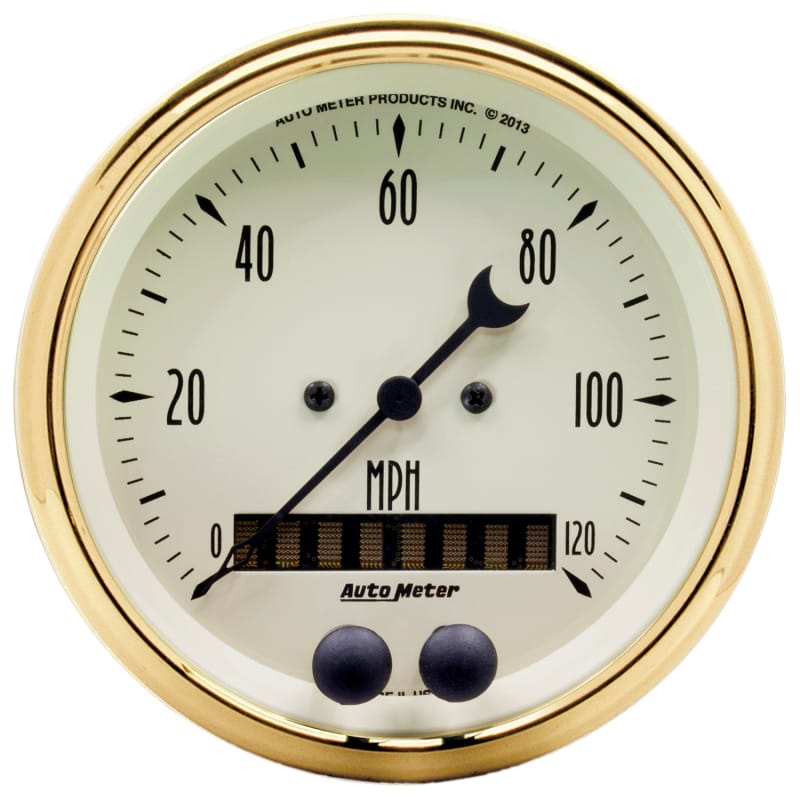 AutoMeter Golden Oldies 3-3/8in 0-120MPH (GPS) Speedometer Gauge