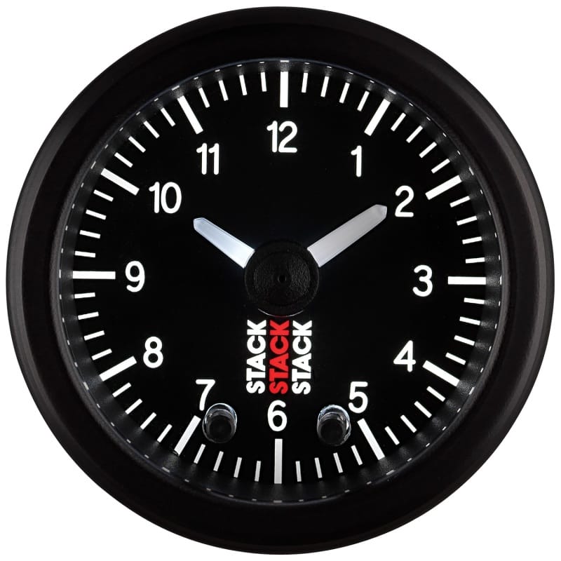 Autometer Stack Analog Clock Gauge - Black thumbnail 2