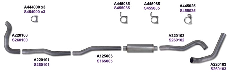 Diamond Eye KIT 4in Turbo Back Single SS DDG4X4 89-93 Dodge 5.9L Cummins 2500/3500 thumbnail 2