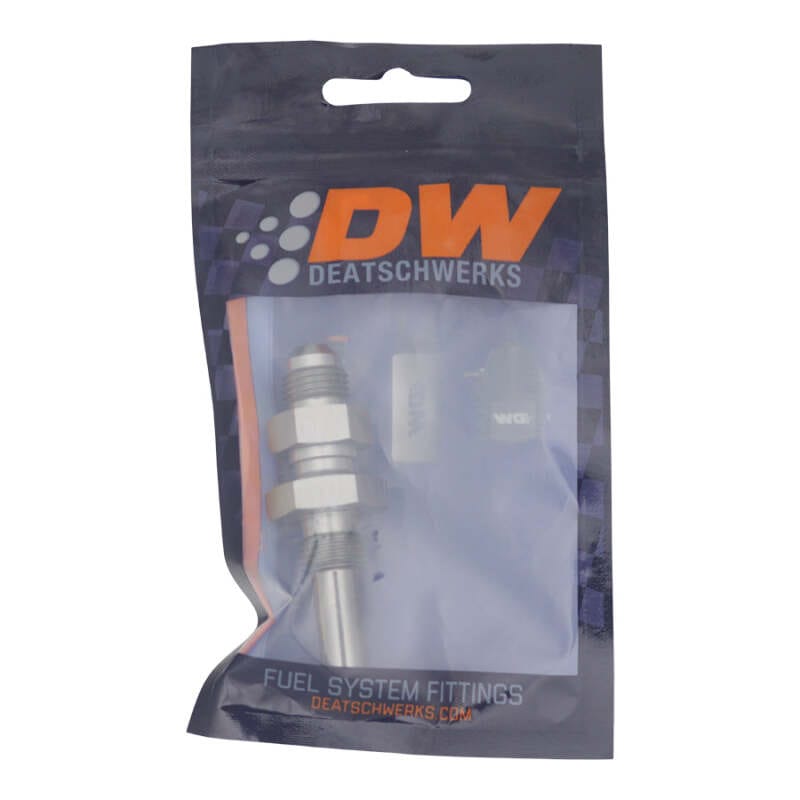 DeatschWerks 6AN Male Flare to Straight 3/8in Single Hose Barb - Anodized DW Titanium thumbnail 2