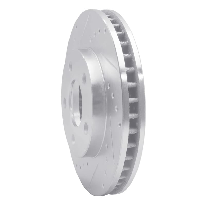 R1 87-90 Chrysler Town & Country Front Left Drilled & Slotted Silver Brake Rotor thumbnail 2