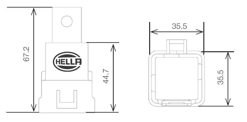 Hella Relay 24V 10/20A Spdt Res Wthr Bkt thumbnail 2