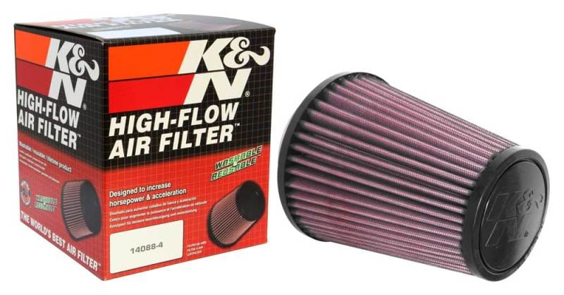 K&N Universal Tapered Filter 3.125in Flange ID x 5in Base OD x 3.5in Top OD x 6in Height thumbnail 4