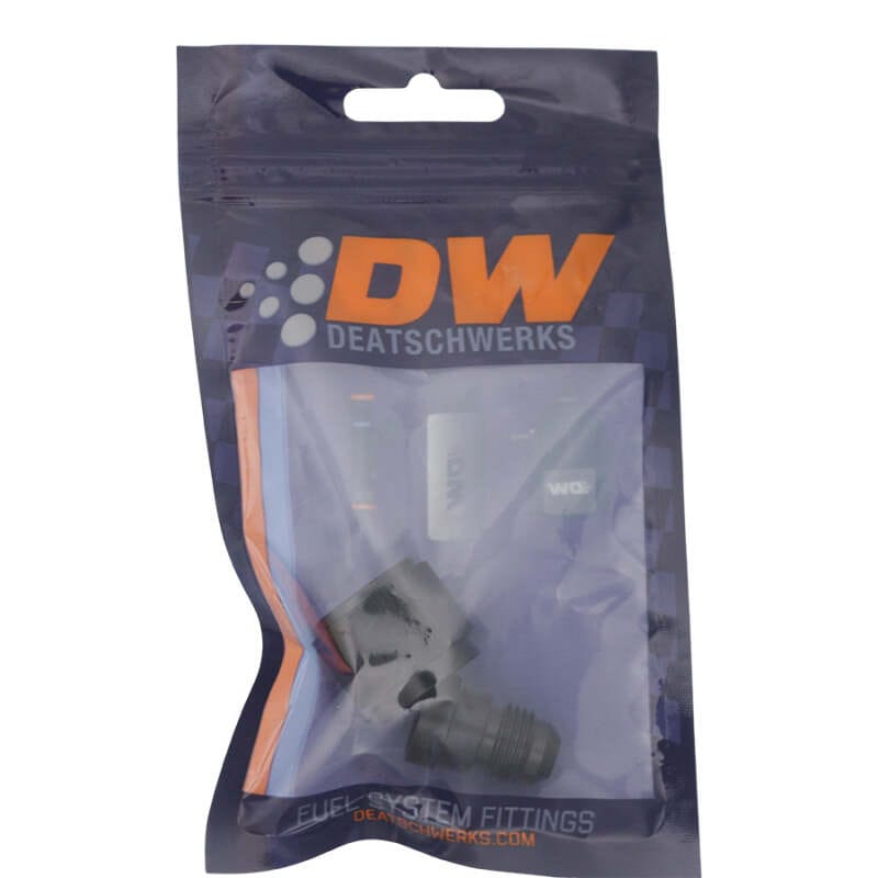 DeatschWerks 8AN Female Flare to 6AN Male Flare Reducer - Anodized Matte Black thumbnail 2