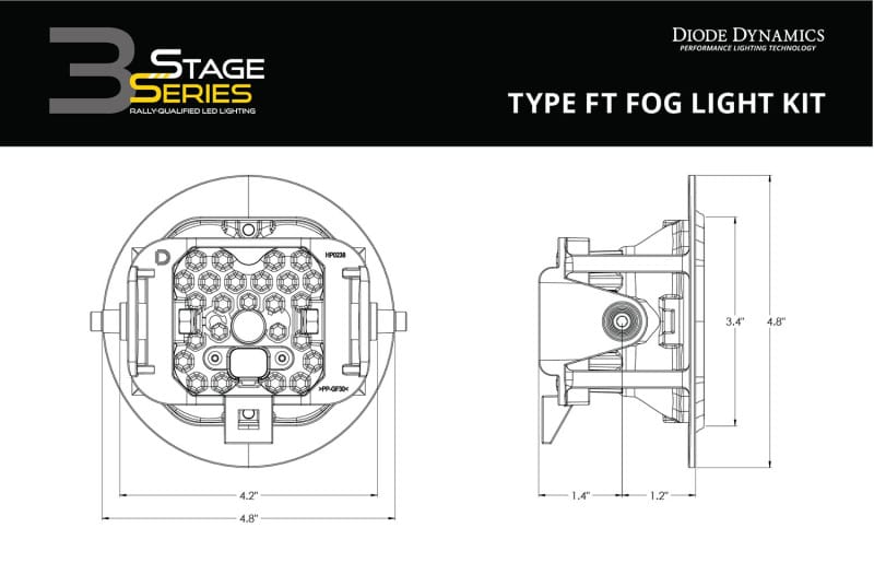 Diode Dynamics SS3 Sport Type FT Kit ABL - White SAE Fog thumbnail 9