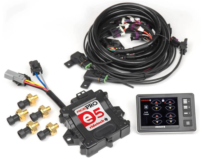 Ridetech RidePro E5 Air Ride Suspension Control System 5 Gallon Dual Compressor 1/4in Valves thumbnail 2
