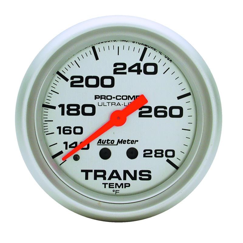 Autometer Ultra-Lite 66.7mm Mechanical 140-280 Degree F Transmission Temperature Gauge
