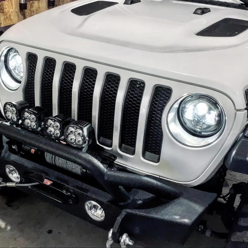 Oracle 7in High Powered LED Headlights - NO HALO - Black Bezel thumbnail 3