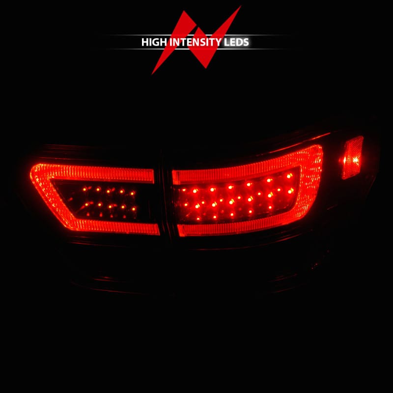 ANZO 11-13 Jeep Grand Cherokee LED Taillights w/ Lightbar Black Housing/Clear Lens 4pcs thumbnail 7