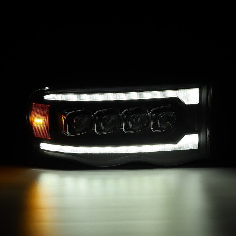 AlphaRex 02-05 Dodge Ram 1500 NOVA LED Proj Headlights Plank Style Blk w/Activ Light/Seq Signal thumbnail 5