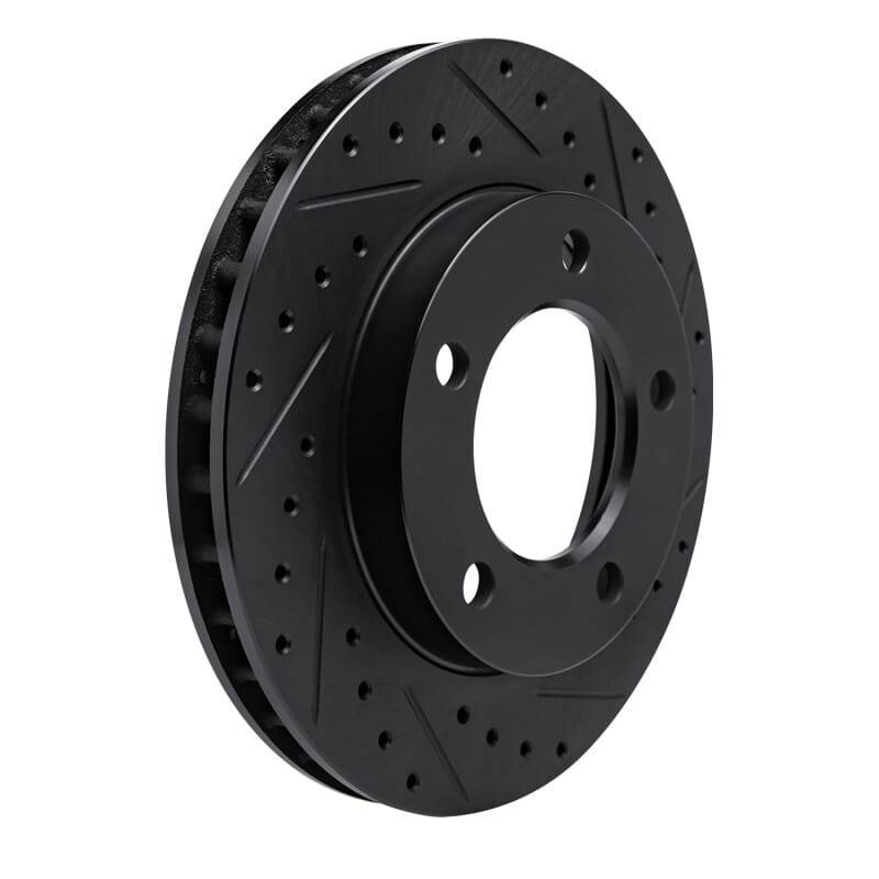 R1 74-80 International SCOUT II Front Right Drilled & Slotted Black Brake Rotor