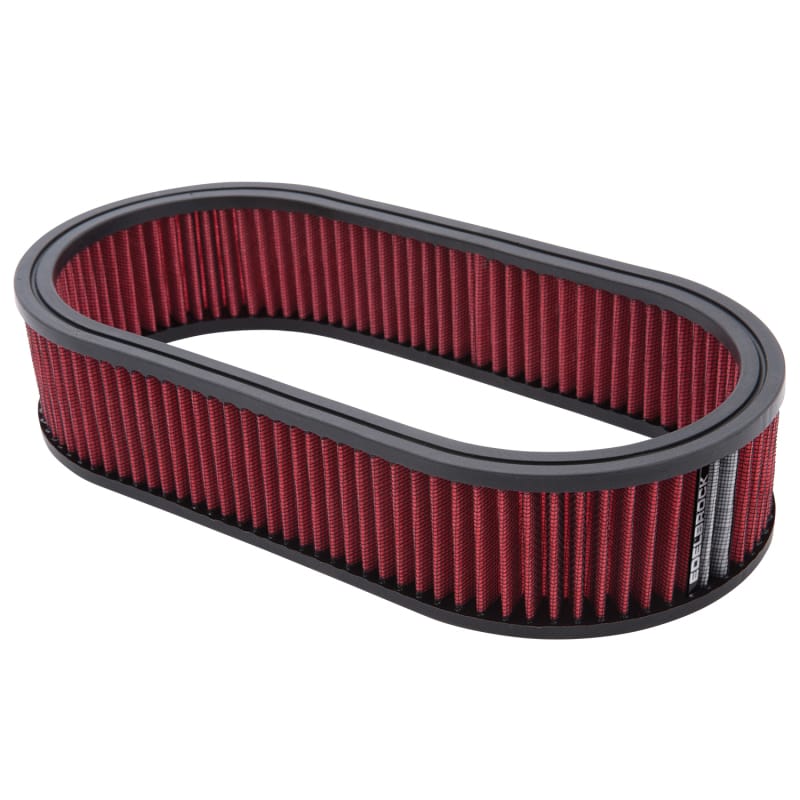 Edelbrock Air Cleaner Element Oval 2 5In Tall Red w/ White Strip thumbnail 3