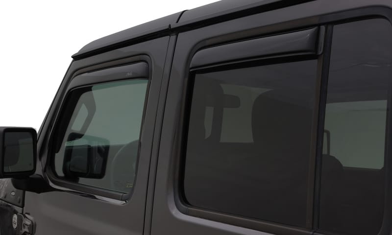 AVS 07-18 Jeep Wrangler Unlimited Ventvisor In-Channel Front & Rear Window Deflectors 4pc - Smoke thumbnail 2