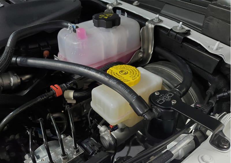 J&L 18-25 Jeep Wrangler JL 3.6L Driver Side Oil Separator 3.0 - Black Anodized thumbnail 2