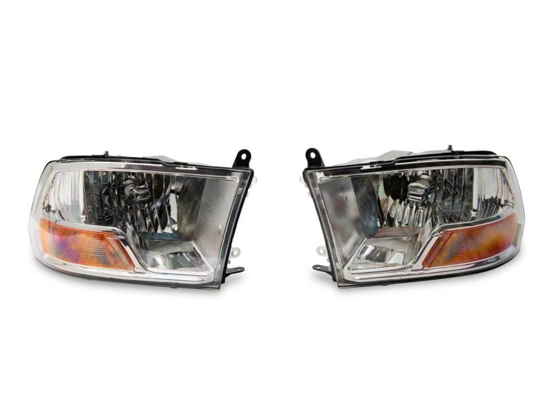 Raxiom 09-18 Dodge RAM 1500 Axial OEM Rep Headlights w/ Single Bulb- Chrome Housing (Clear Lens) thumbnail 2