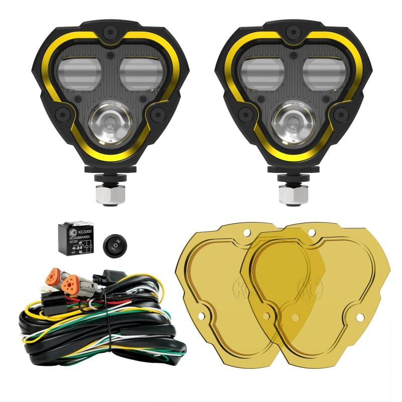 KC HiLiTES FLEX ERA 3 Dual Mode SAE Fog Lights - 2-Light Master Kit thumbnail 4