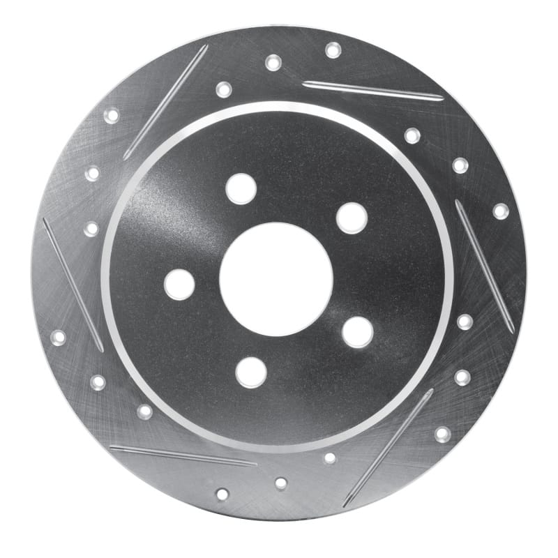 R1 95-03 Chrysler PT Cruiser Rear Left Drilled & Slotted Silver Brake Rotor
