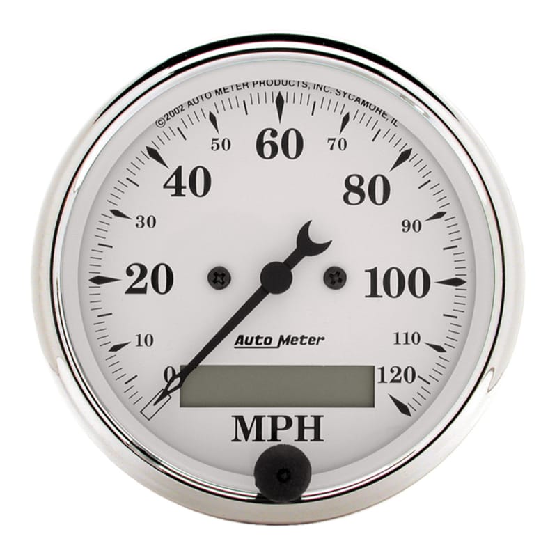 Autometer Old Tyme White 5 Piece Kit (MPH/FUEL/OILP/WTMP/BAT) 59-60 Chevy Car Direct-Fit Dash Kit thumbnail 5