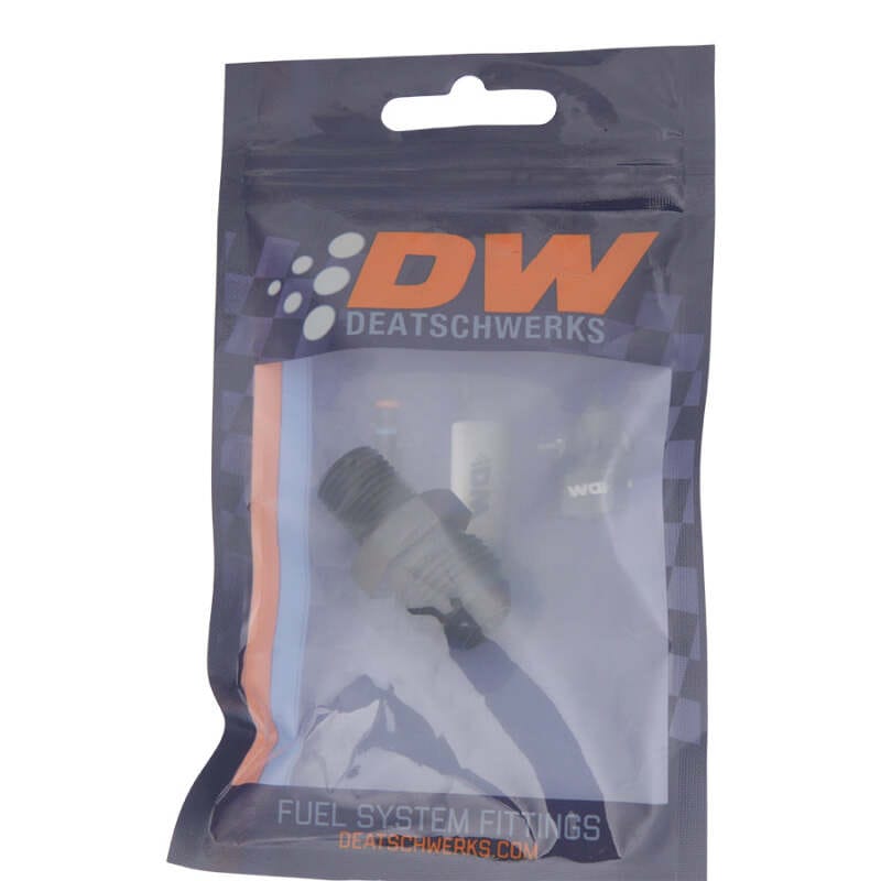 DeatschWerks 8AN Male Flare to 1/4in Male NPT Adapter - Anodized Matte Black thumbnail 2